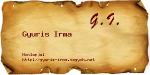 Gyuris Irma névjegykártya